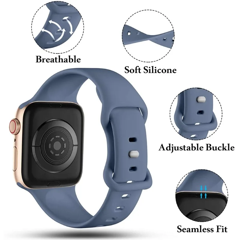 Cinturino in silicone per Apple Watch 42/44mm (Nuovo)