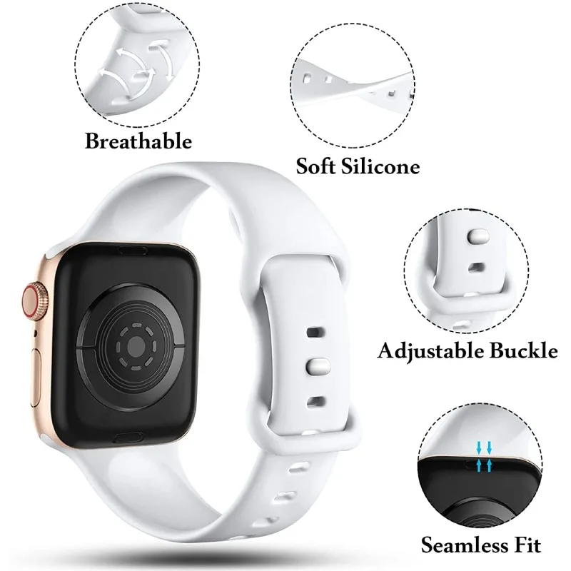 Cinturino in silicone per Apple Watch 38/40mm (Nuovo)