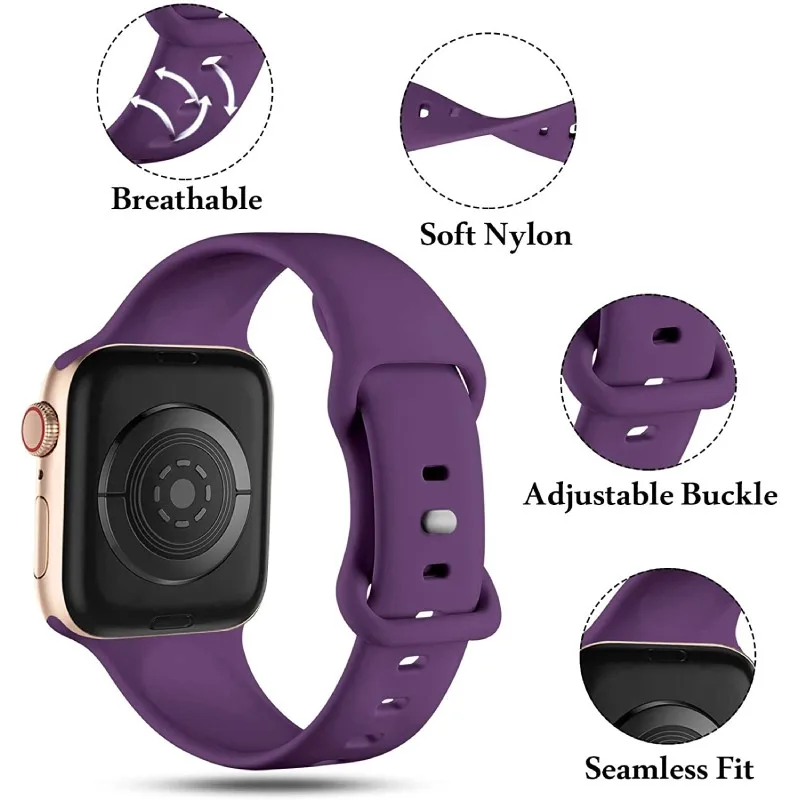 Cinturino in silicone per Apple Watch 42/44mm (Nuovo)