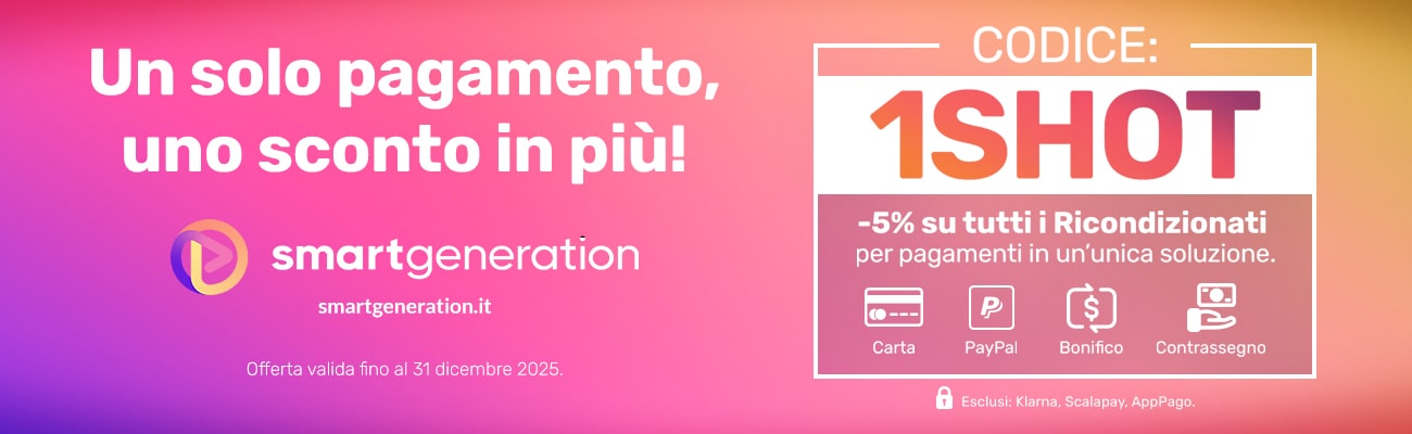 Ricondizionati ancora più convenienti? Usa 1SHOT!