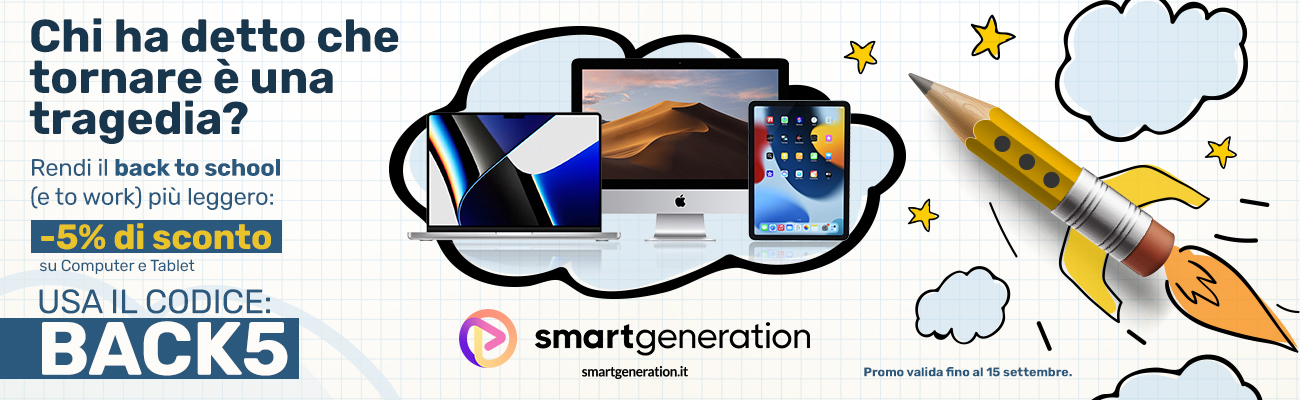Sconti Back to School e Back to Work 2025 con Smartgeneration!