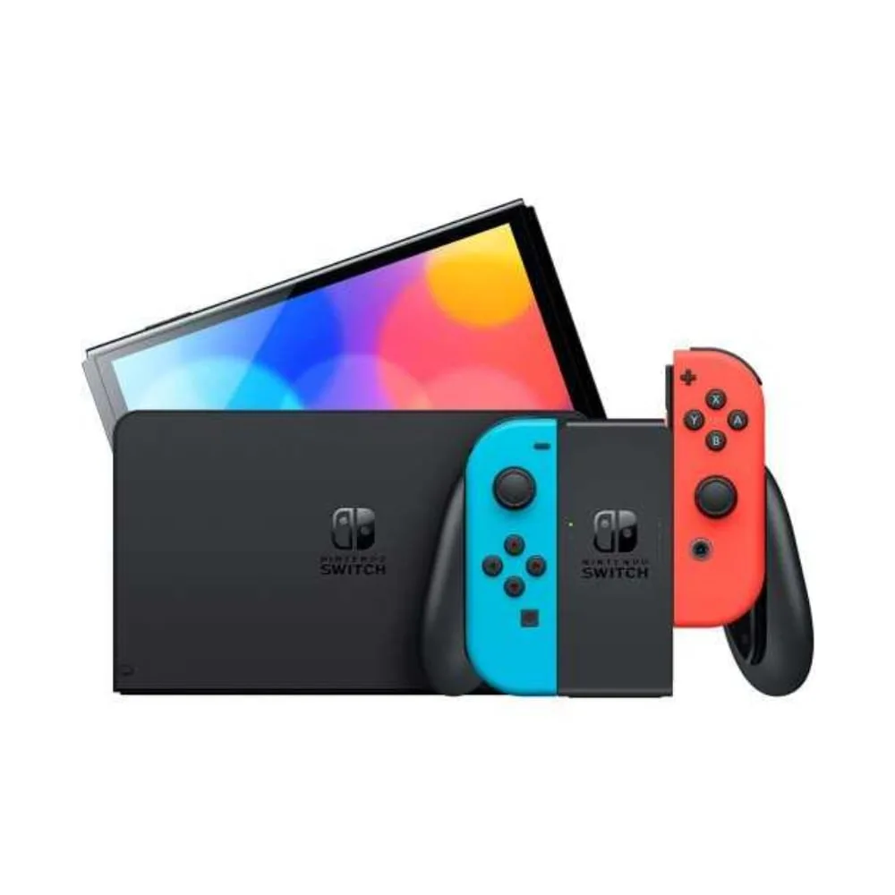 Nintendo Switch OLED 64GB (7 pollici, Neon Rosso-Blu) Ricondizionato, fotografia 4