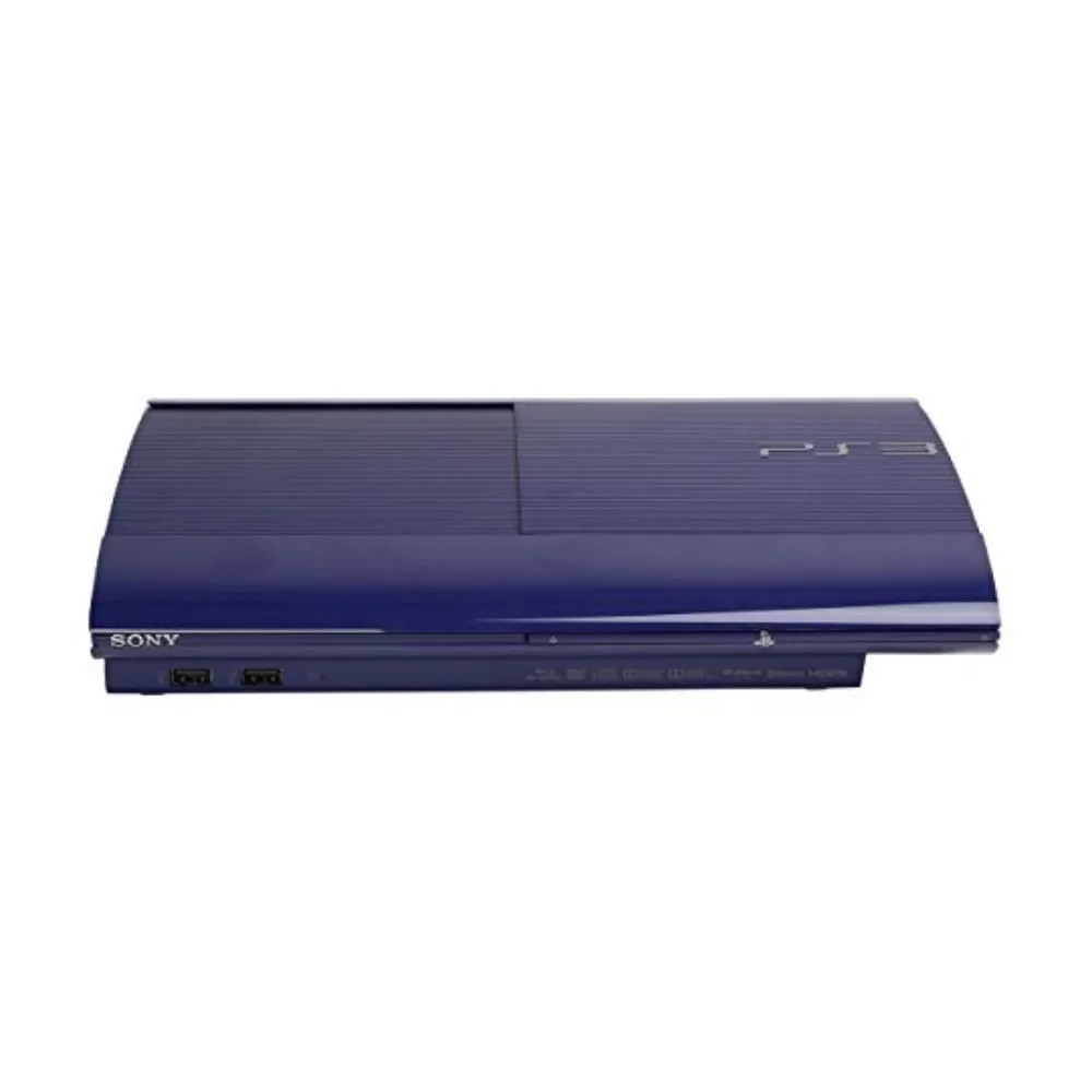 Sony PlayStation 3 Super Slim (Blu, 500GB) Ricondizionato, fotografia 3