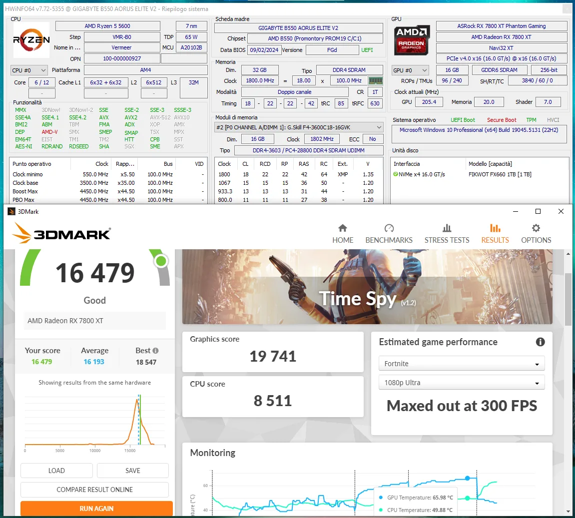 PC Gaming Assemblato Ricondizionato GIGABYTE (Ryzen 5 6-core, 32GB, RX 7800 XT 16GB, 1TB) – Windows 11 – Eccellente, fotografia 2