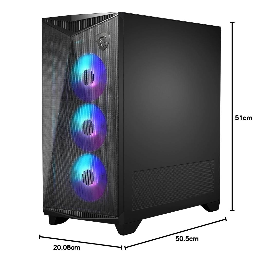 PC Gaming full MSI (Intel Ultra 7, 64GB DDR5, 2TB SSD, RTX 5070 12GB, WiFi) Windows 11 Pro, fotografia 3