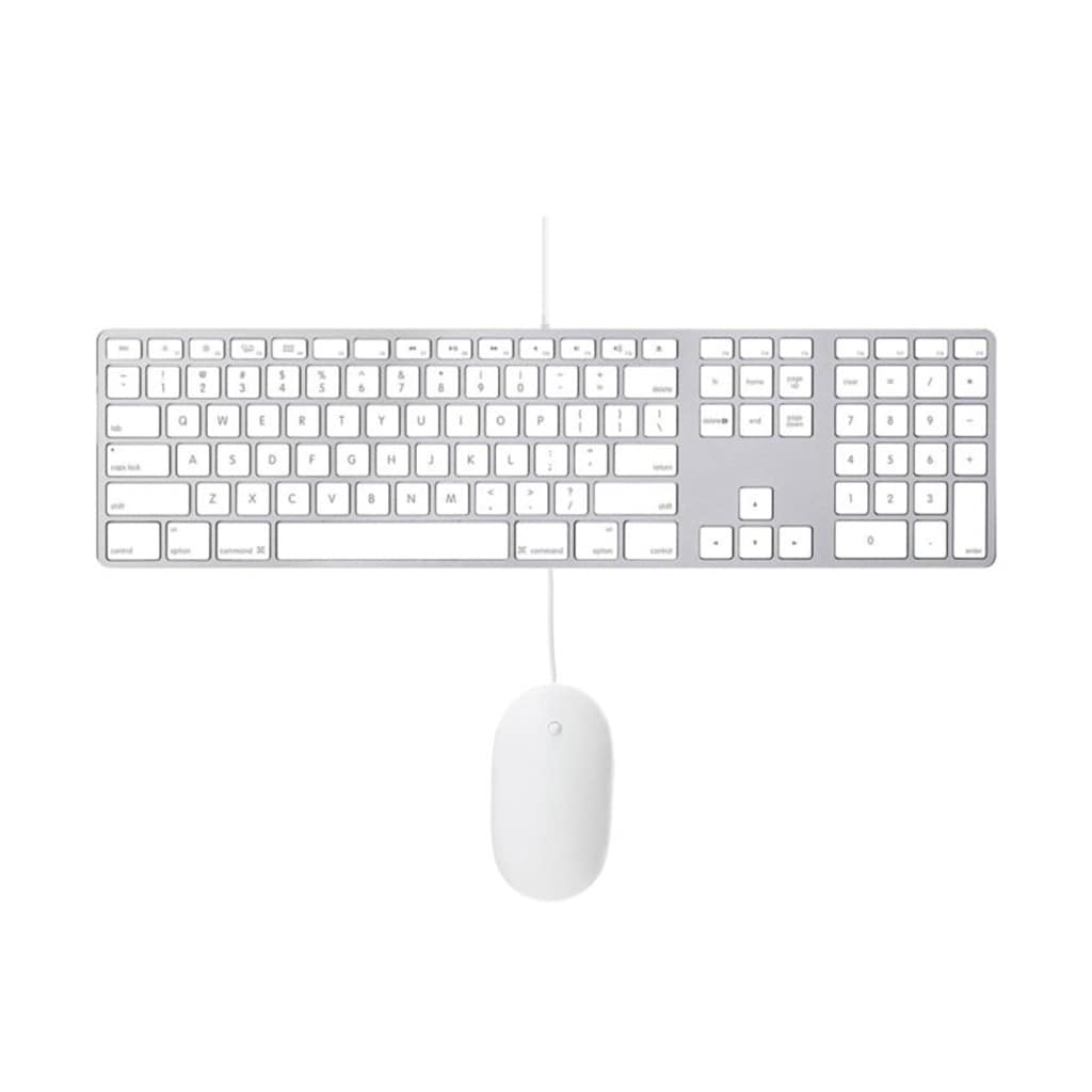 Apple Keyboard USB estesa con pad numerico + Apple Mighty Mouse USB (Ricondizionato)