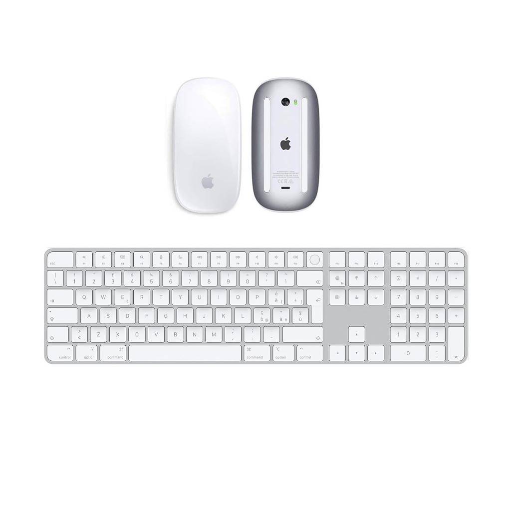 Apple Magic Mouse + Magic Keyboard con TouchID e pad numerico con batteria integrata (Ricondizionato)