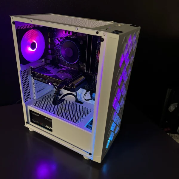 PC Gaming Assemblato (Intel i3 12100f 4-core, Radeon RX 6600 8GB, 16GB RAM D5, 1.5TB, Bianco) - Windows 11 - Nuovo - Image 2