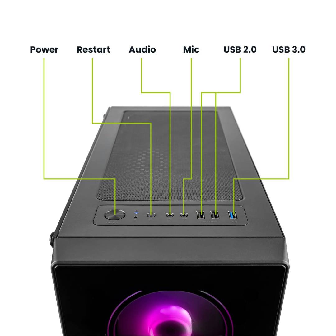 PC Gaming assemblato (Ryzen 7 8-Core, 16GB RAM, 1.25TB SSHD, RTX 3070 8GB) - Windows 11 - Image 3