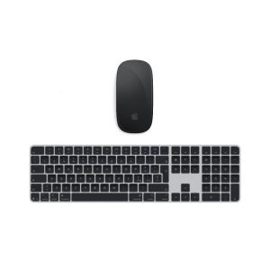 Apple Magic Mouse + Magic Keyboard con batteria integrata, Senza TouchID e pad numerico Nero