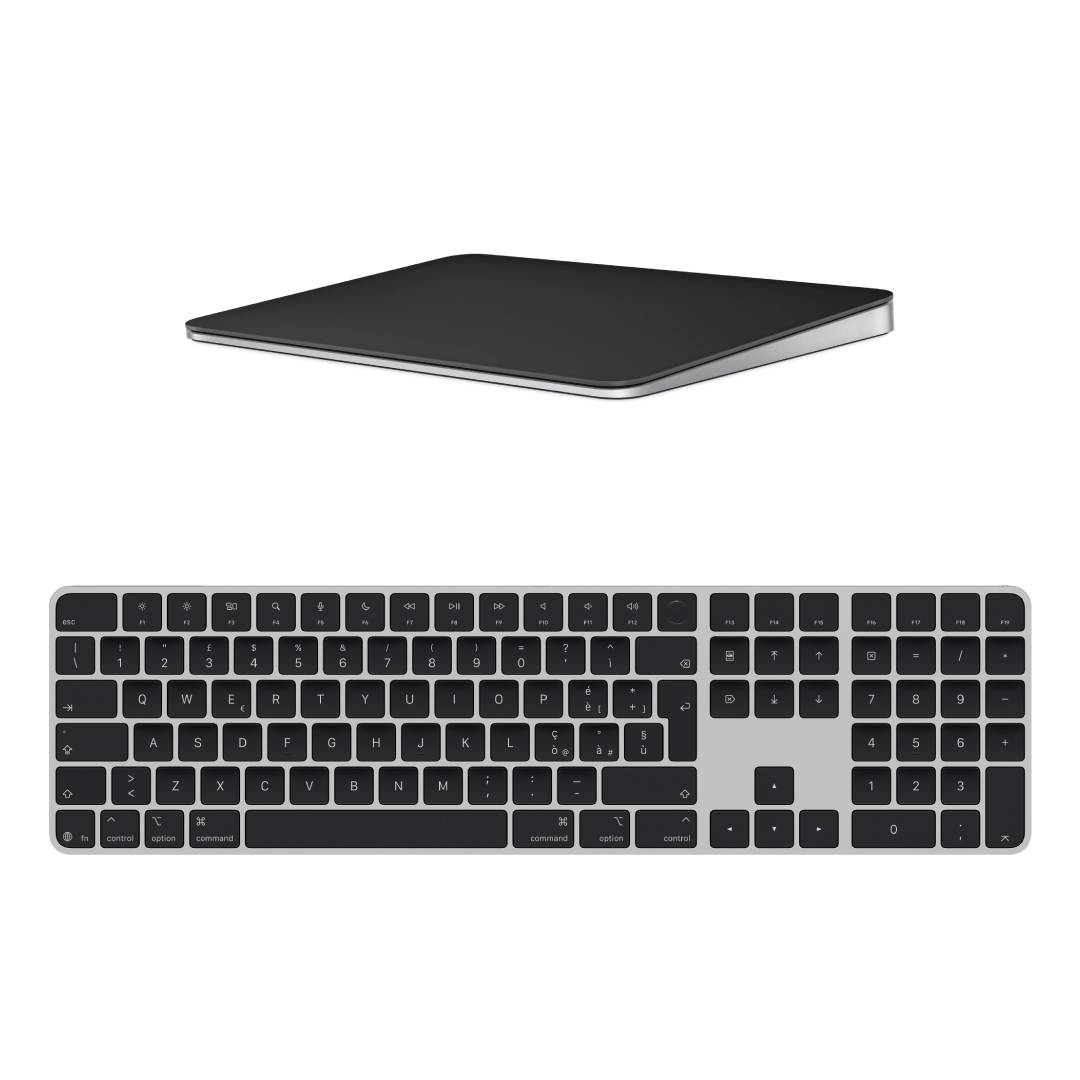 Apple Magic Trackpad + Magic Keyboard con batteria integrata, TouchID e pad numerico Nero